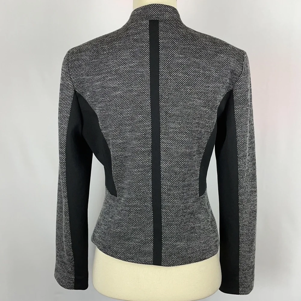 Halogen Gorgeous Tweed Blazer w/Black Trim & Zipper Pockets - Size Small - Picture 6 of 13